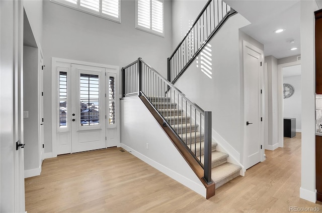 entryway featuring light hardwood / wood-style floors