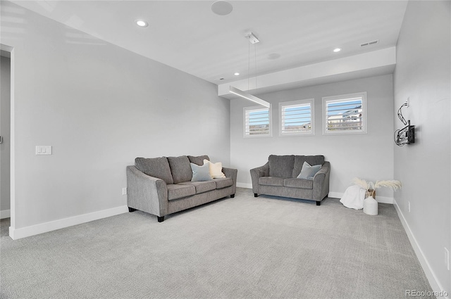 view of carpeted living room