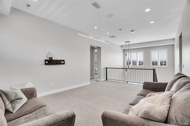 view of carpeted living room