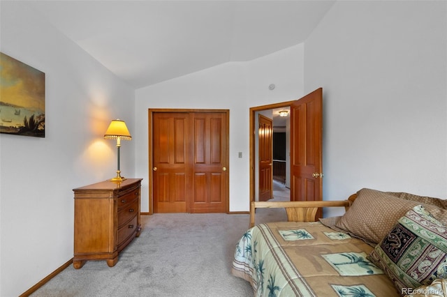 18 Blue Sage, Littleton, CO 80127 - bedroom with lofted ceiling and light carpet