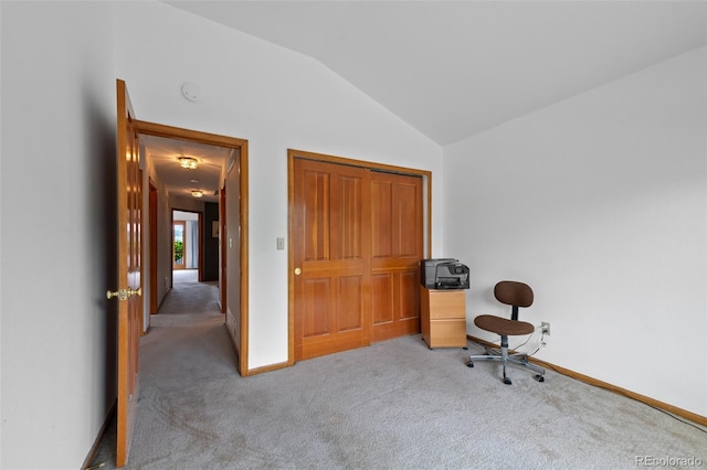 18 Blue Sage, Littleton, CO 80127 - bedroom with vaulted ceiling and carpet flooring