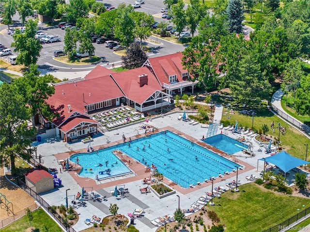 18 Blue Sage, Littleton, CO 80127 - aerial view of a pool