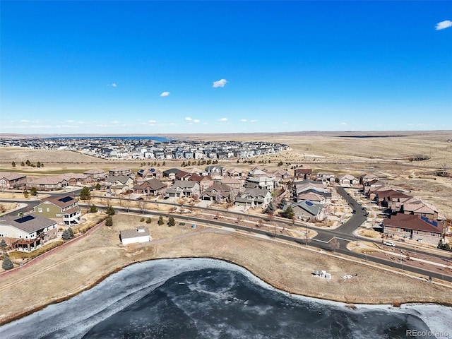 drone / aerial view with a residential view