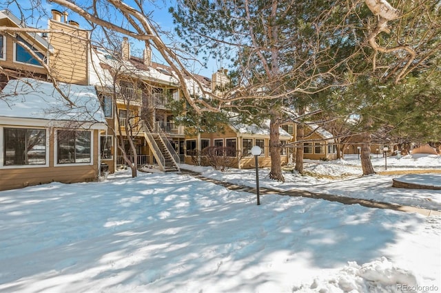 view of snowy yard