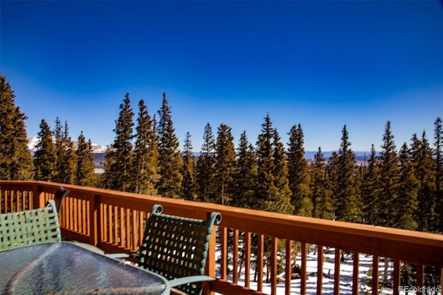 view of wooden deck