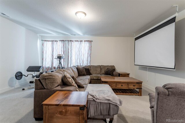 view of carpeted cinema room