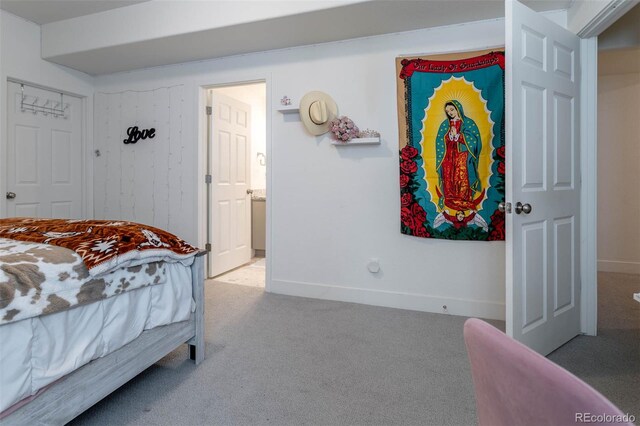 bedroom featuring carpet flooring