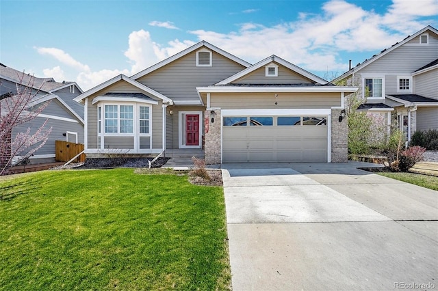 16048 Butterwort Cir, Parker, CO 80134 - craftsman-style home with an attached garage, driveway, and a front yard
