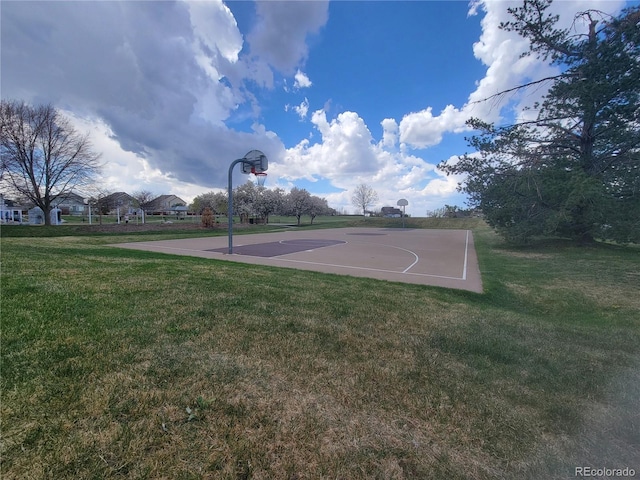 16048 Butterwort Cir, Parker, CO 80134 - view of basketball court with a yard and community basketball court