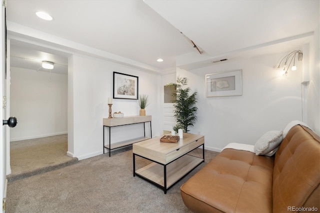 view of carpeted living room