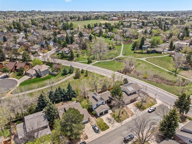 bird's eye view featuring a residential view