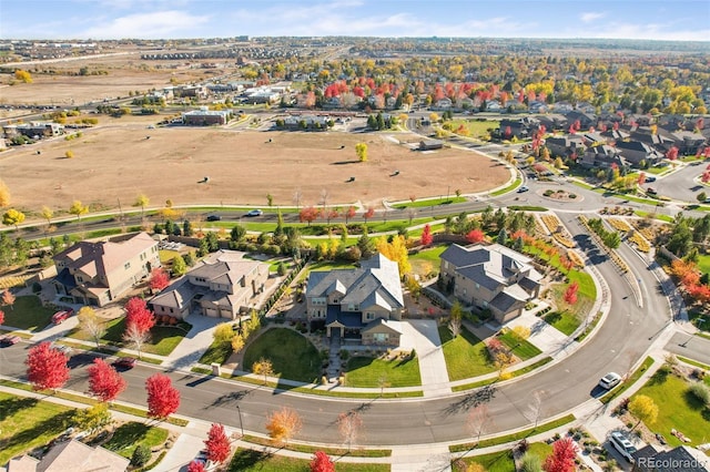 aerial view with a residential view