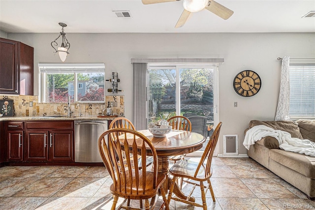 10359 Tracewood Dr, Highlands Ranch, CO 80130 - dining room with a ceiling fan