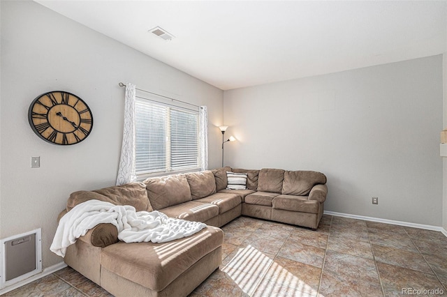 10359 Tracewood Dr, Highlands Ranch, CO 80130 - living room featuring baseboards and stone finish floors