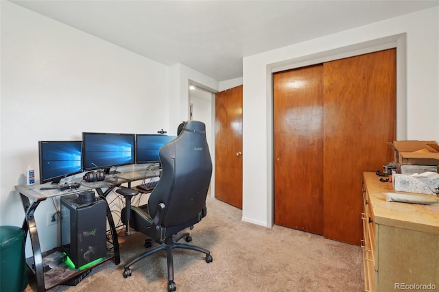 12734 Anhawa Ave, Longmont, CO 80503 - office area featuring light carpet and baseboards