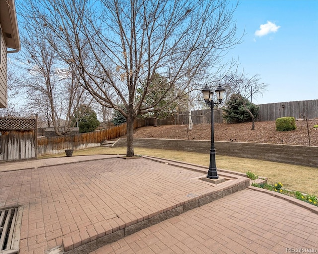 view of patio / terrace with a fenced backyard