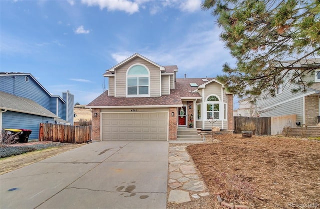 view of front of home featuring a garage