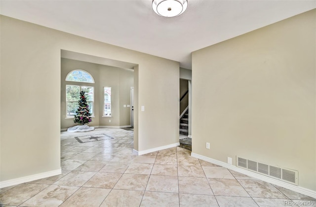 view of tiled foyer entrance