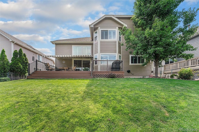 6836 Poppy Ct, Arvada, CO 80007 - back of house featuring a wooden deck