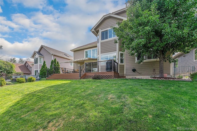 6836 Poppy Ct, Arvada, CO 80007 - rear view of property with a deck