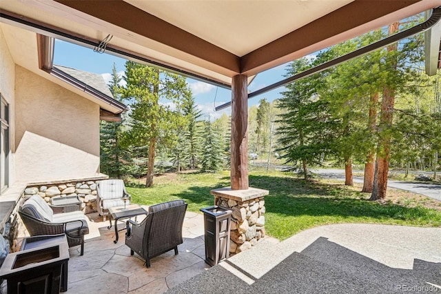 50 Spinning Leaf Trl, Silverthorne, CO 80498 - view of patio featuring an outdoor hangout area