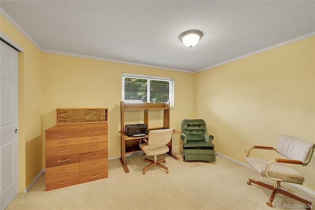 6425 W Frost Dr, Littleton, CO 80128 - carpeted home office with ornamental molding and baseboards