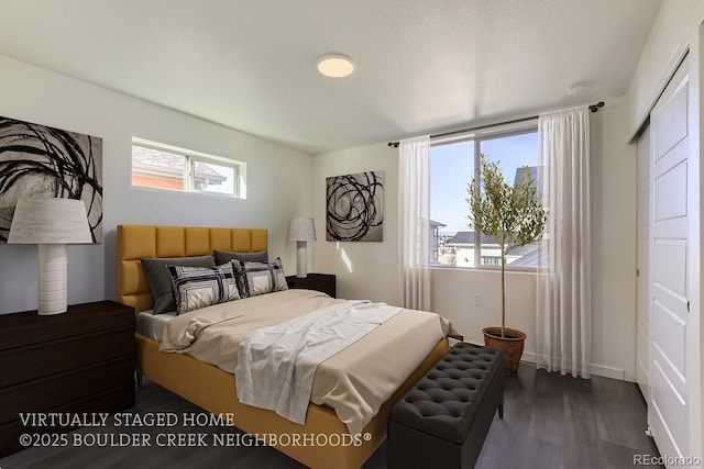 bedroom featuring hardwood / wood-style floors