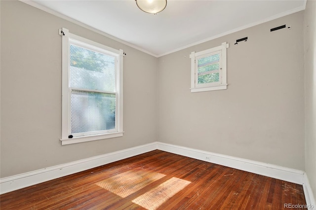 3421 E 16th Ave, Denver, CO 80206 - empty room with hardwood / wood-style floors and ornamental molding