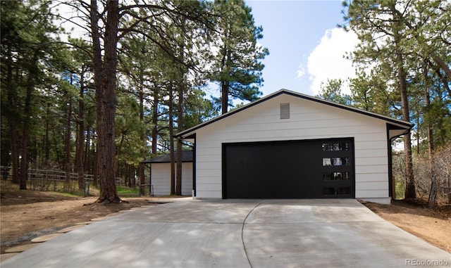 14546 Pine View Rd, Larkspur, CO 80118 - detached garage with concrete driveway