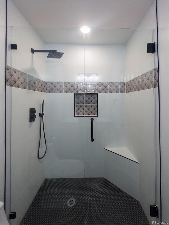 14546 Pine View Rd, Larkspur, CO 80118 - bathroom with a shower stall and pet washing station