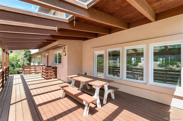 4 Pine Rd, Colorado Springs, CO 80906 - wooden deck featuring outdoor dining space