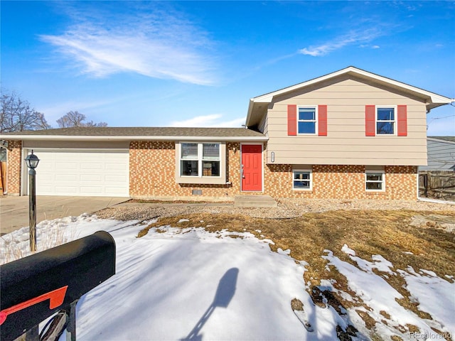 tri-level home featuring a garage