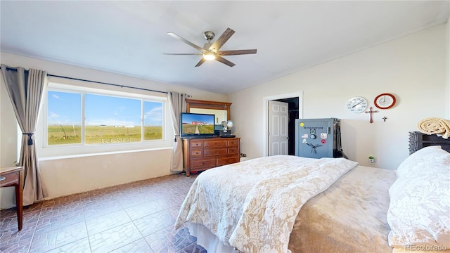 66095 E Kettle Pl, Byers, CO 80103 - bedroom with lofted ceiling and ceiling fan