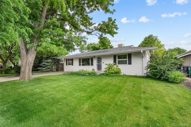 1325 S Grape St, Denver, CO 80222 - ranch-style house featuring a front lawn