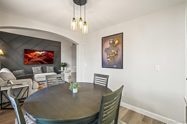 dining room featuring hardwood / wood-style floors