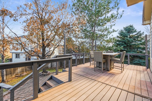 view of wooden deck