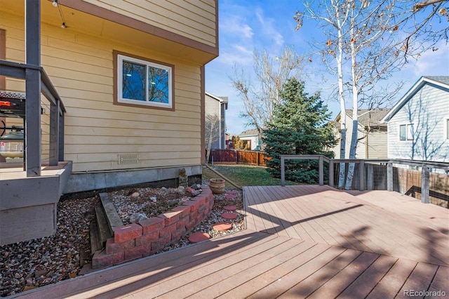 view of wooden terrace