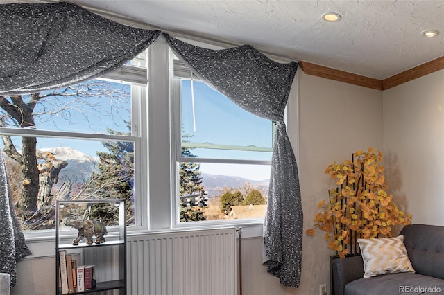 835 N Union Blvd, Colorado Springs, CO 80909 - sitting room featuring a mountain view, crown molding, and recessed lighting