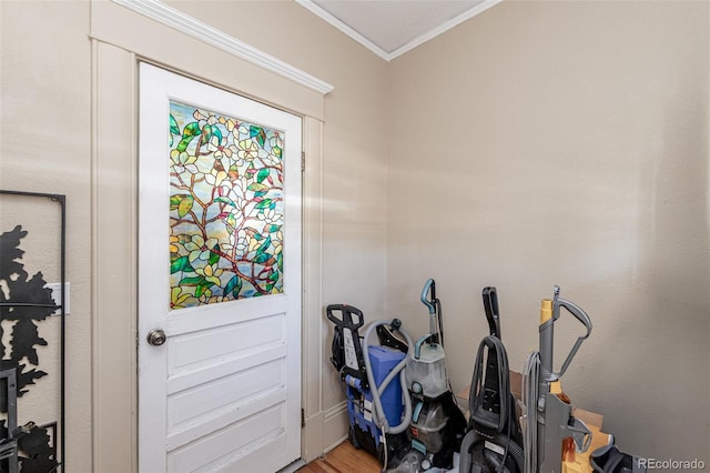 835 N Union Blvd, Colorado Springs, CO 80909 - workout area with crown molding and wood finished floors