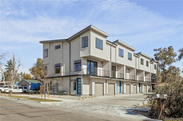 view of property with a garage