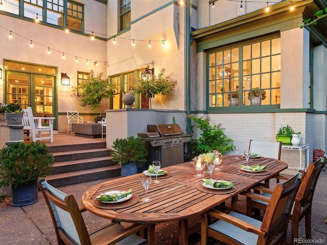 141 N Gilpin St, Denver, CO 80218 - view of patio with french doors, outdoor dining area, and grilling area