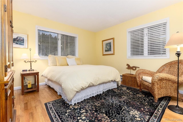 31673 Ponderosa Way, Evergreen, CO 80439 - bedroom with light wood finished floors and baseboards