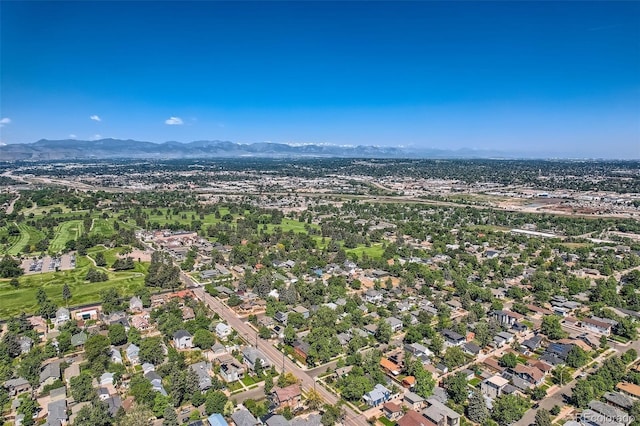 4883 Perry St, Denver, CO 80212 - aerial view of property and surrounding area featuring mountains