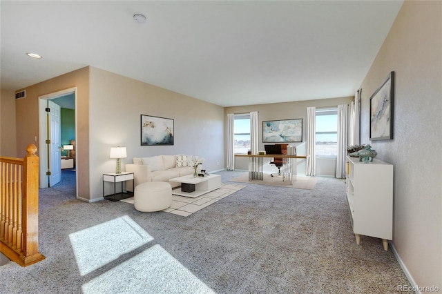 view of carpeted living room