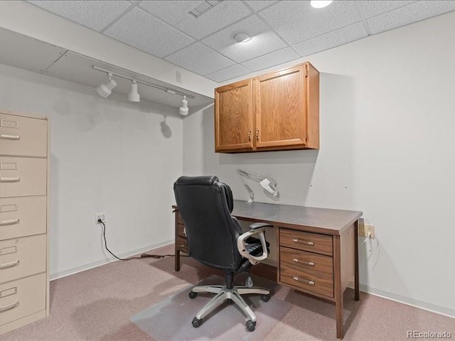 7101 W Yale Ave Unit 1305, Denver, CO 80227 - carpeted office space with rail lighting and baseboards