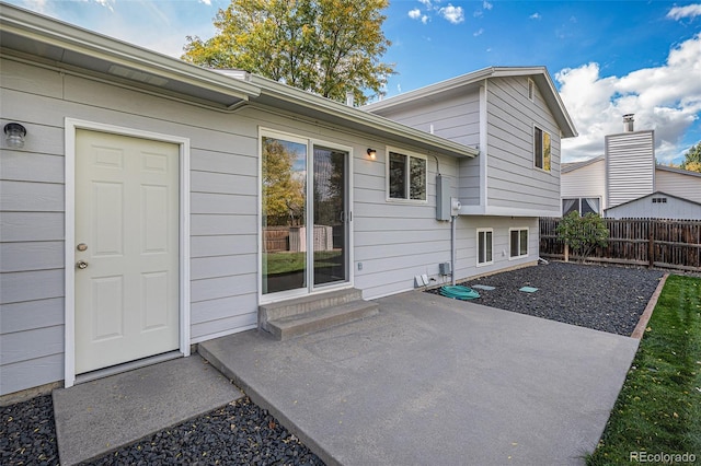 rear view of property with a patio