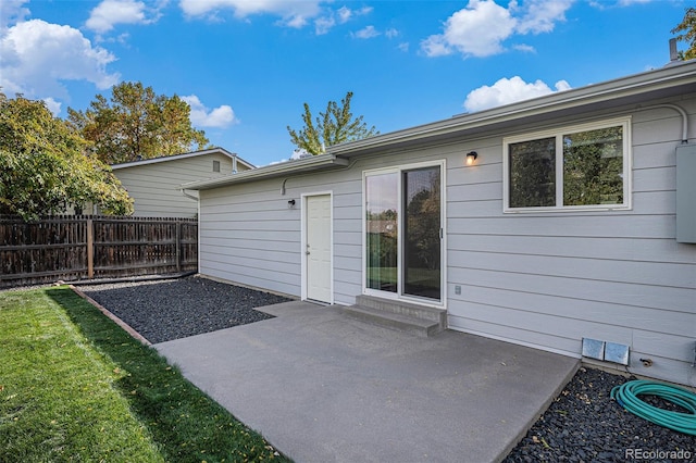 exterior space with a patio