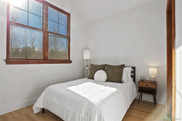 bedroom featuring light hardwood / wood-style flooring