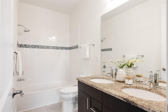 3473 Beeler St, Denver, CO 80238 - bathroom featuring double vanity and washtub / shower combination