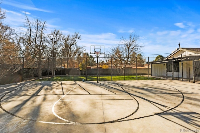 view of basketball court